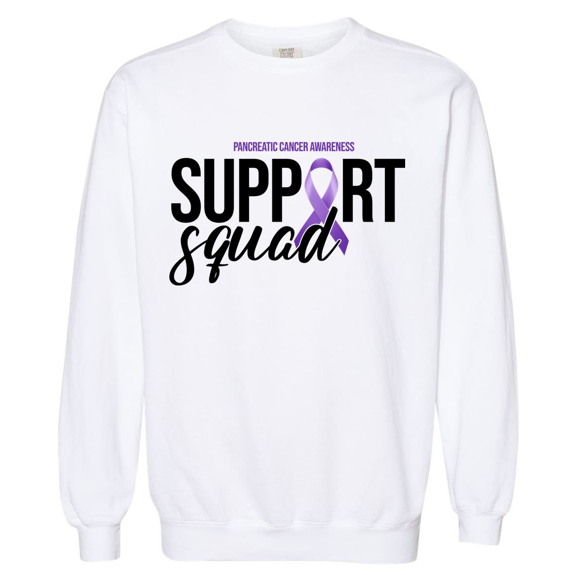 Pancreatic Cancer Awareness Support Squad Garment-Dyed Sweatshirt