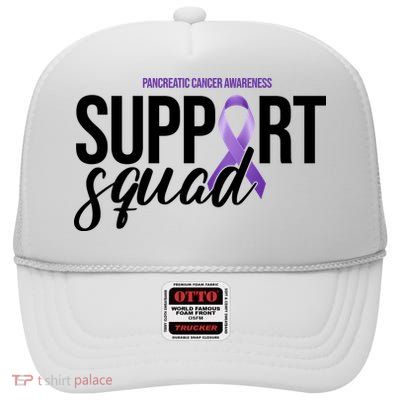 Pancreatic Cancer Awareness Support Squad High Crown Mesh Back Trucker Hat