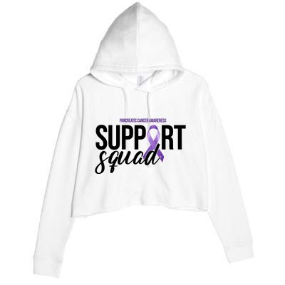 Pancreatic Cancer Awareness Support Squad Crop Fleece Hoodie