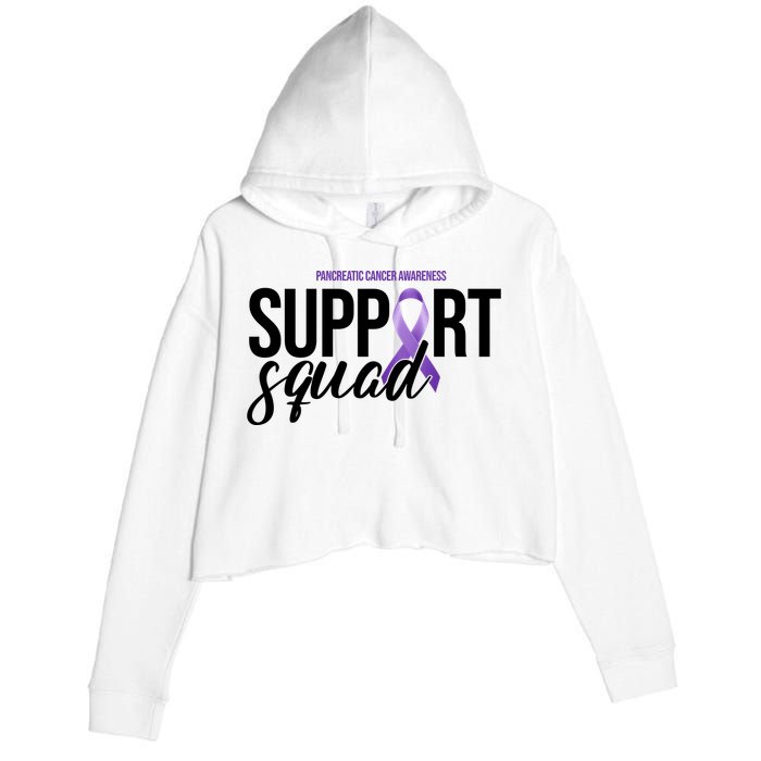 Pancreatic Cancer Awareness Support Squad Crop Fleece Hoodie