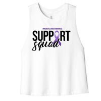 Pancreatic Cancer Awareness Support Squad Women's Racerback Cropped Tank