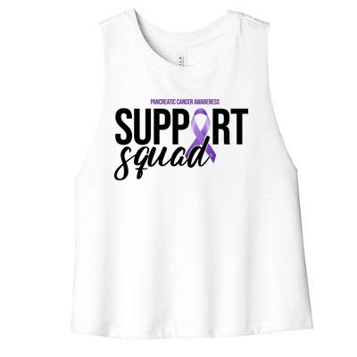 Pancreatic Cancer Awareness Support Squad Women's Racerback Cropped Tank