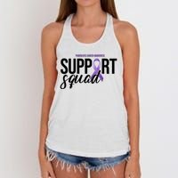 Pancreatic Cancer Awareness Support Squad Women's Knotted Racerback Tank