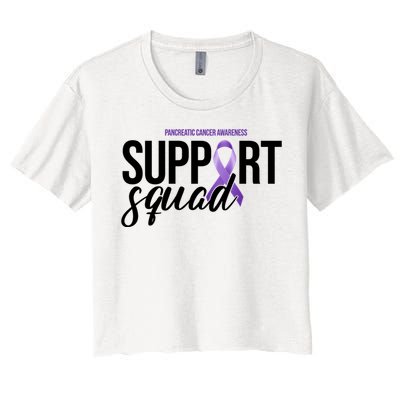 Pancreatic Cancer Awareness Support Squad Women's Crop Top Tee