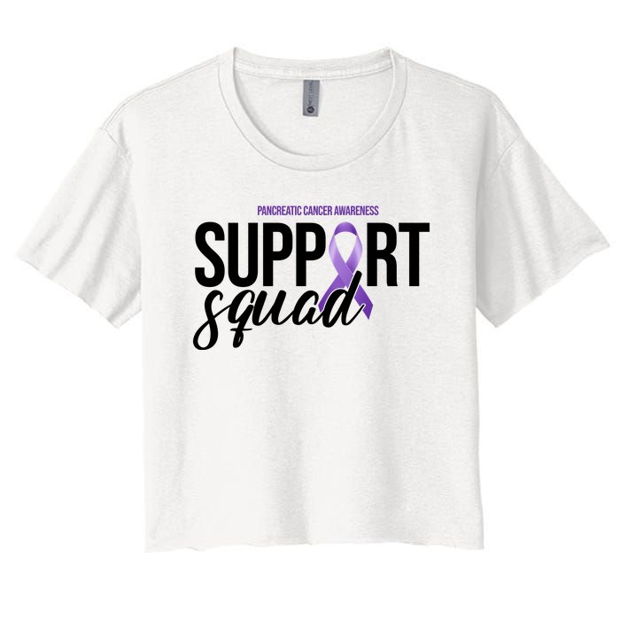 Pancreatic Cancer Awareness Support Squad Women's Crop Top Tee