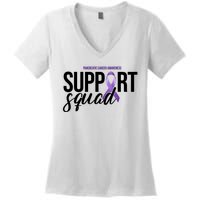 Pancreatic Cancer Awareness Support Squad Women's V-Neck T-Shirt