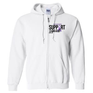 Pancreatic Cancer Awareness Support Squad Full Zip Hoodie