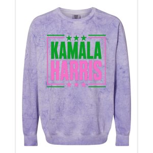 Pretty Cute Aka Kamala Harris 2024 Im With Her Kamala Colorblast Crewneck Sweatshirt