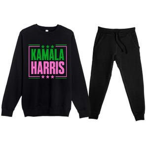 Pretty Cute Aka Kamala Harris 2024 Im With Her Kamala Premium Crewneck Sweatsuit Set