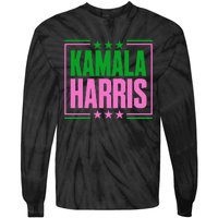 Pretty Cute Aka Kamala Harris 2024 Im With Her Kamala Tie-Dye Long Sleeve Shirt