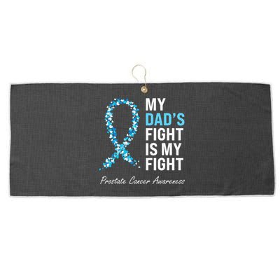 Prostate Cancer Awareness Light Blue Ribbon Dad Survivor Large Microfiber Waffle Golf Towel