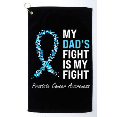 Prostate Cancer Awareness Light Blue Ribbon Dad Survivor Platinum Collection Golf Towel