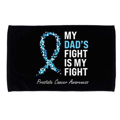 Prostate Cancer Awareness Light Blue Ribbon Dad Survivor Microfiber Hand Towel