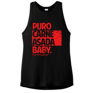 Puro Carne Asada Gorditoyguapo Ladies PosiCharge Tri-Blend Wicking Tank