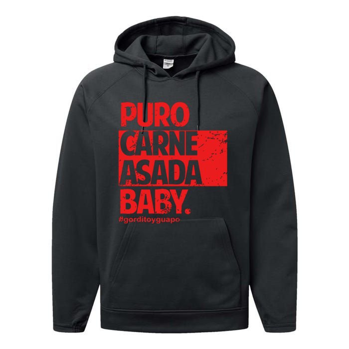 Puro Carne Asada Gorditoyguapo Performance Fleece Hoodie