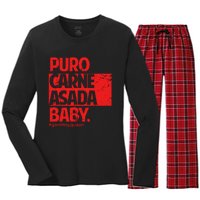 Puro Carne Asada Gorditoyguapo Women's Long Sleeve Flannel Pajama Set 