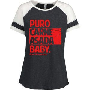 Puro Carne Asada Gorditoyguapo Enza Ladies Jersey Colorblock Tee