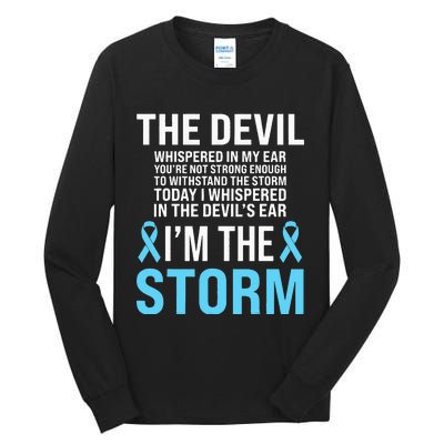 Prostate Cancer Awareness Light Blue Ribbon Dad Survivor Tall Long Sleeve T-Shirt