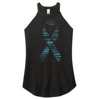 Prostate Cancer Awareness Light Blue Ribbon Survivor Women's Perfect Tri Rocker Tank