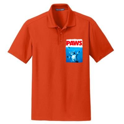 Paws Cat And Mouse Top, Cute Funny Cat Lover Parody Top Dry Zone Grid Polo