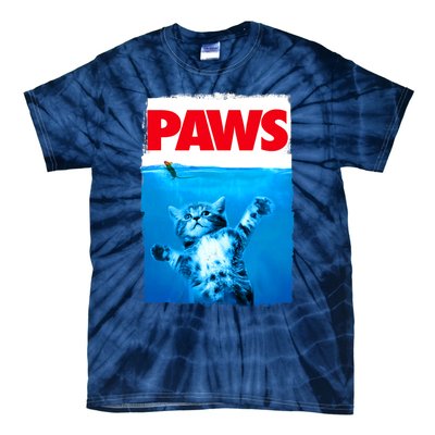 Paws Cat And Mouse Top, Cute Funny Cat Lover Parody Top Tie-Dye T-Shirt