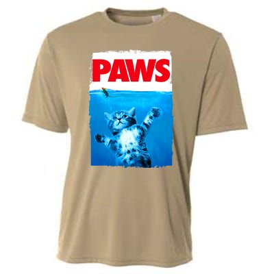 Paws Cat And Mouse Top, Cute Funny Cat Lover Parody Top Cooling Performance Crew T-Shirt