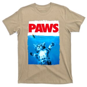 Paws Cat And Mouse Top, Cute Funny Cat Lover Parody Top T-Shirt