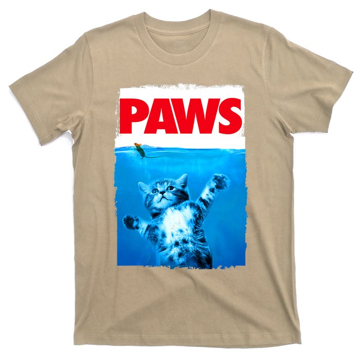 Paws Cat And Mouse Top, Cute Funny Cat Lover Parody Top T-Shirt