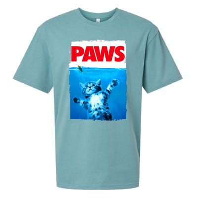 Paws Cat And Mouse Top, Cute Funny Cat Lover Parody Top Sueded Cloud Jersey T-Shirt