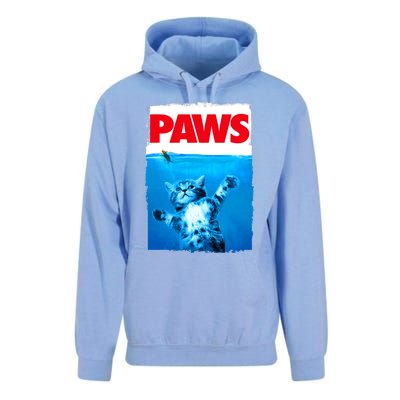 Paws Cat And Mouse Top, Cute Funny Cat Lover Parody Top Unisex Surf Hoodie