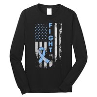 Prostate Cancer Awareness Fight American Flag Gifts Long Sleeve Shirt