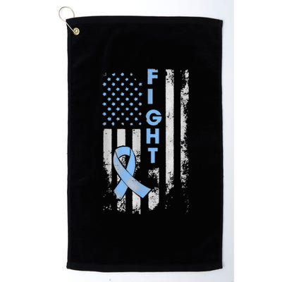 Prostate Cancer Awareness Fight American Flag Gifts Platinum Collection Golf Towel