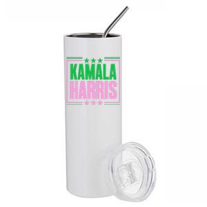 Pretty Cute Aka Kamala Harris 2024 Im With Her Kamala Stainless Steel Tumbler