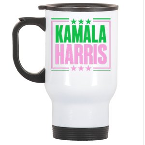 Pretty Cute Aka Kamala Harris 2024 Im With Her Kamala Stainless Steel Travel Mug