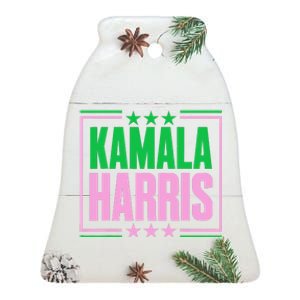 Pretty Cute Aka Kamala Harris 2024 Im With Her Kamala Ceramic Bell Ornament