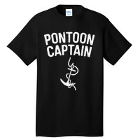 Pontoon Captain Anchor Captain Skipper Tall T-Shirt