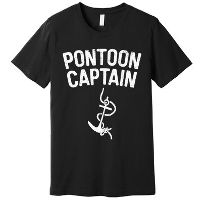 Pontoon Captain Anchor Captain Skipper Premium T-Shirt