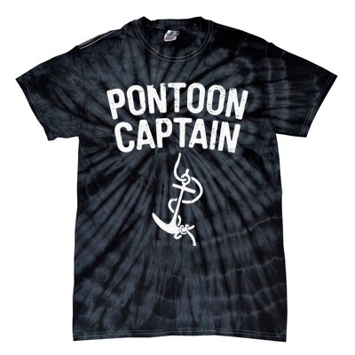 Pontoon Captain Anchor Captain Skipper Tie-Dye T-Shirt