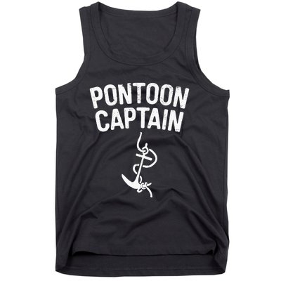 Pontoon Captain Anchor Captain Skipper Tank Top