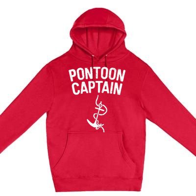 Pontoon Captain Anchor Captain Skipper Premium Pullover Hoodie