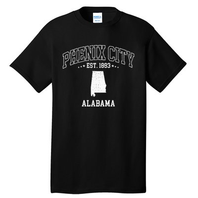 Phenix City Alabama Al Vintage Throwback Tall T-Shirt