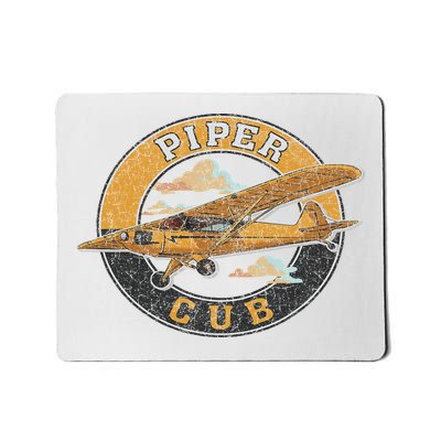 Piper Cub Aircraft Air Flight Plane Air Space Enthusiast Mousepad