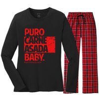 Puro Carne Asada Gorditoyguapo Women's Long Sleeve Flannel Pajama Set 