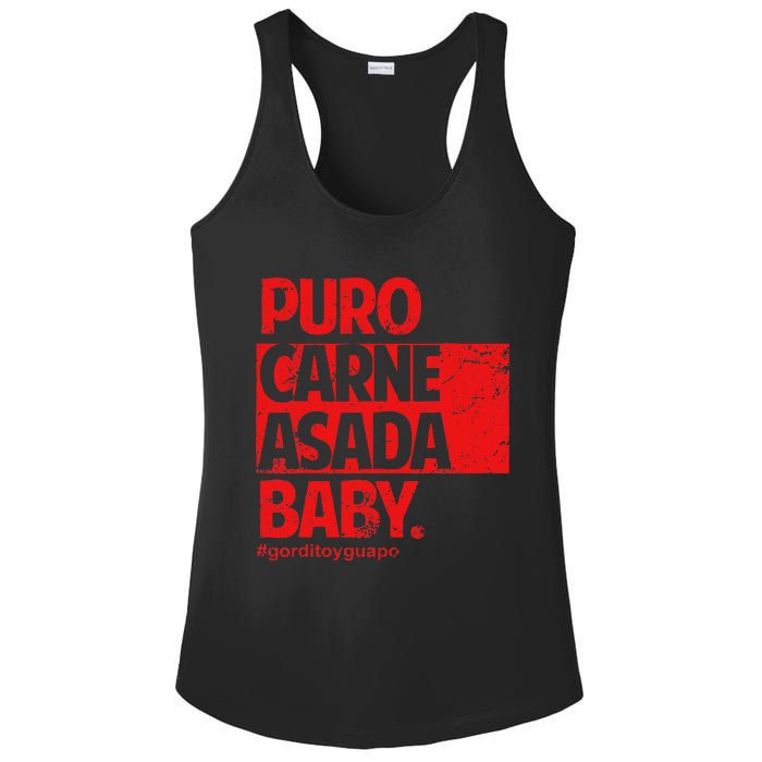 Puro Carne Asada Gorditoyguapo Ladies PosiCharge Competitor Racerback Tank