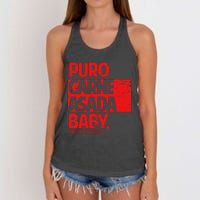 Puro Carne Asada Gorditoyguapo Women's Knotted Racerback Tank