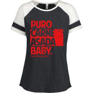 Puro Carne Asada Gorditoyguapo Enza Ladies Jersey Colorblock Tee