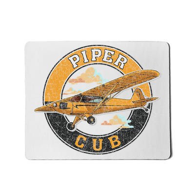 Piper Cub Aircraft Air Flight Plane Air Space Enthusiast Mousepad