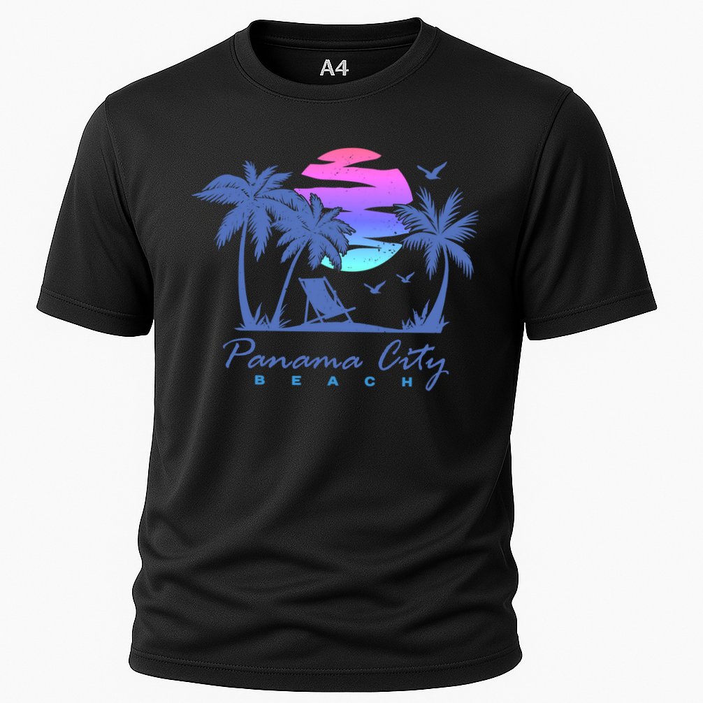 Panama City Beach Florida Vacation Trip Retro Vintage Sunset Gift Performance Shirt