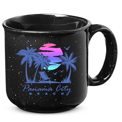 Panama City Beach Florida Vacation Trip Retro Vintage Sunset Gift 15oz Campfire Ceramic Mug