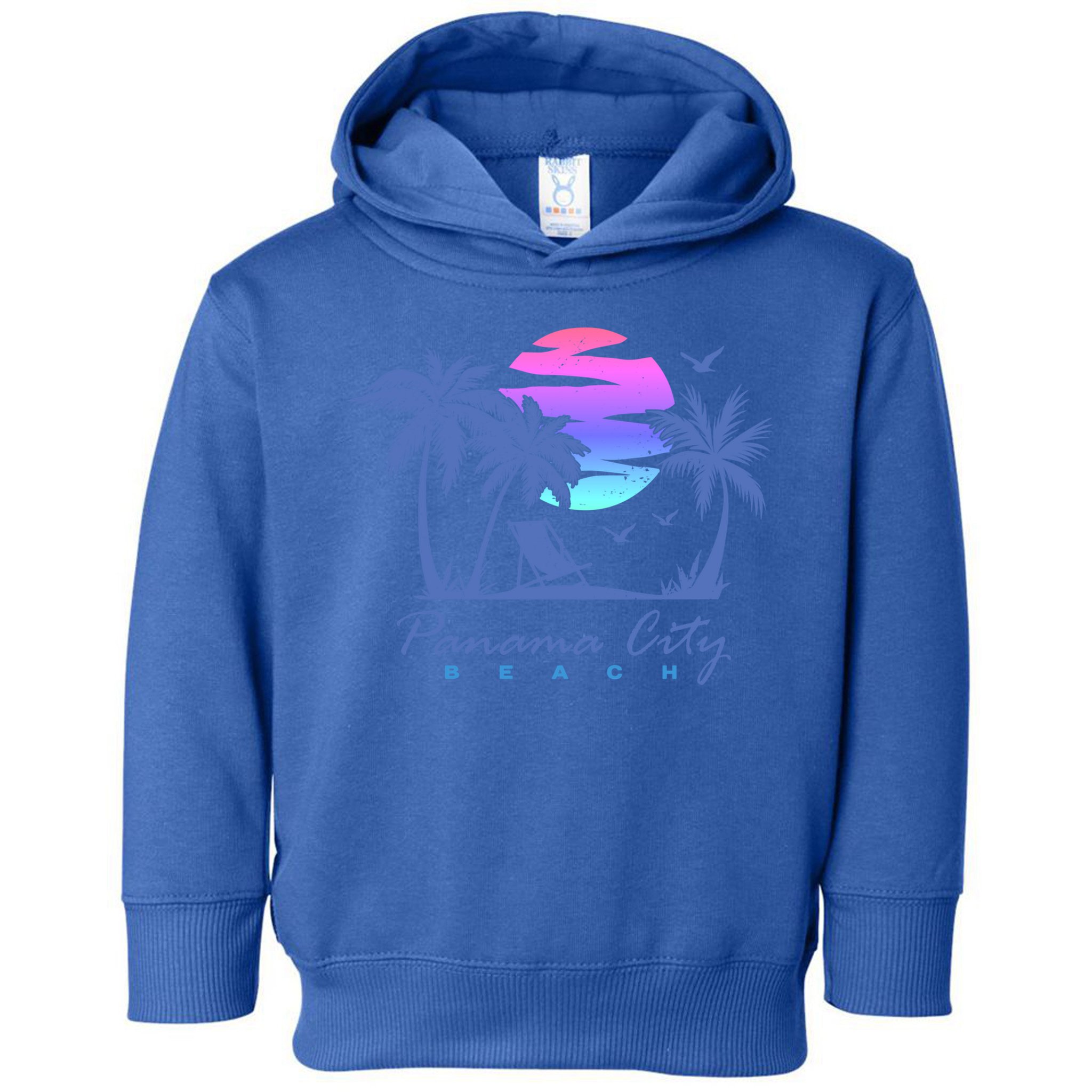 Panama City Beach Florida Vacation Trip Retro Vintage Sunset Gift Toddler Hoodie